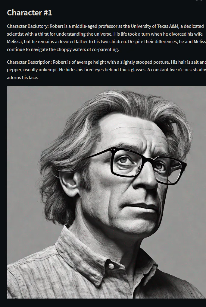 StorySage character profile screenshot
